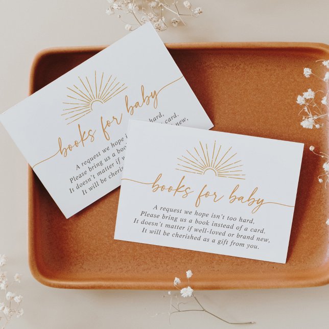 Little Ray of Sunshine Boho Books for Baby Enclosure Card (Creator Uploaded)