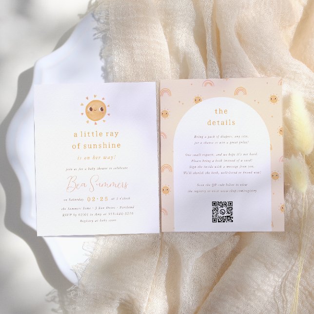 Little Ray of Sunshine Budget QR Girl Baby Shower (Creator Uploaded)