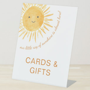 Little Ray Of Sunshine Cards & Gifts Baby Shower  Pedestal Sign