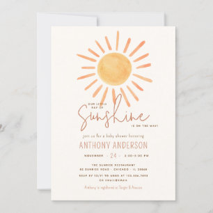 Little Ray Of Sunshine Gender Neutral Baby Shower  Invitation