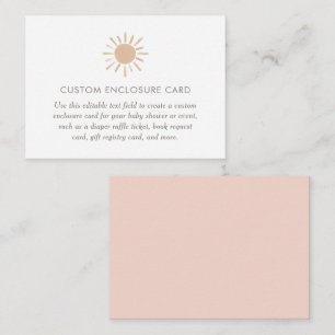 Little Ray of Sunshine Girl Baby Shower Enclosure Card
