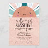 Little Ray Of Sunshine Pink Baby Shower