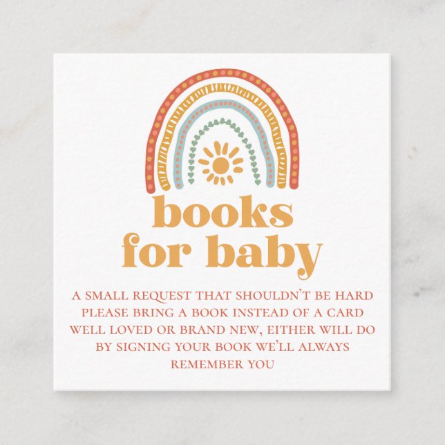 Little Ray of Sunshine Rainbow Books for baby card (Front)