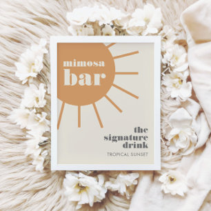 Little Ray of Sunshine Vintage Mimosa Bar Poster