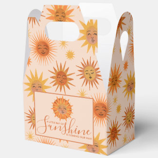 Little Ray of Sunshine Watercolor Baby Shower Favour Box