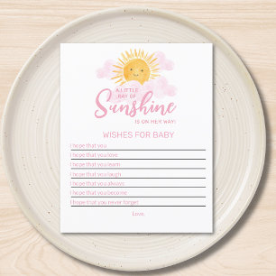 Little Ray Of Sunshine Wishes For Baby Shower Game