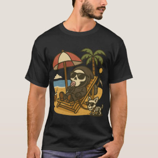 Little Reaper and his dog on vacation vintage T-Shirt