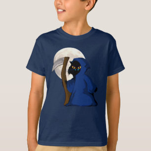 Little Reaper Kitty and Moon T-Shirt