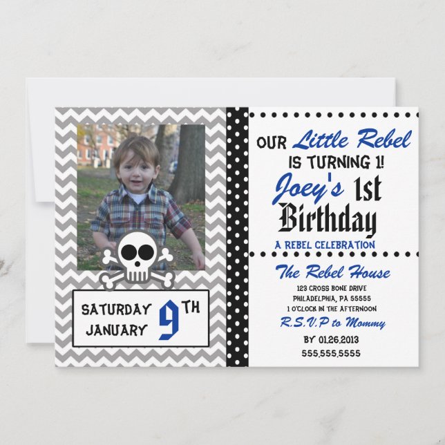 Little Rebel Invitation (Front)