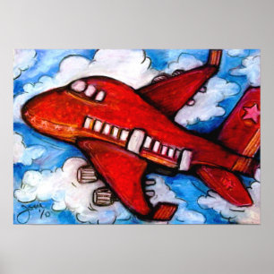Little Red Aeroplane Poster