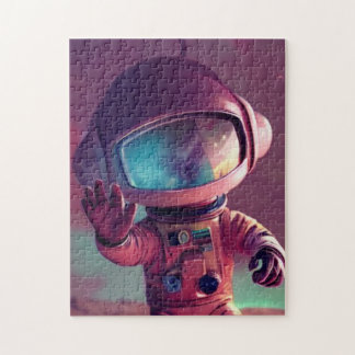 Little Red Alien Astronaut  Jigsaw Puzzle