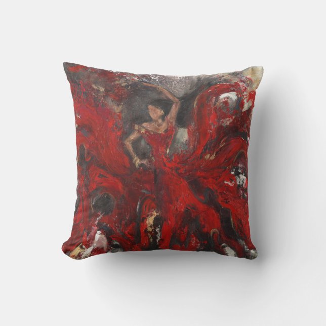 "Little Red" Art Throw Pillow (Front)
