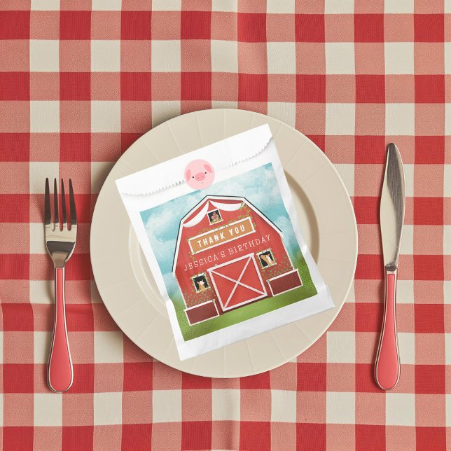 Little Red Barn Farm Birthday Party Favour Bags (Creator Uploaded)
