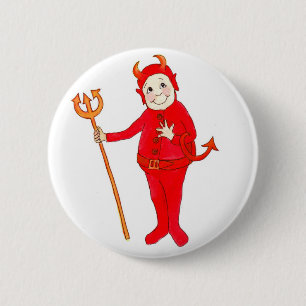'Little Red Devil' Button or Badge