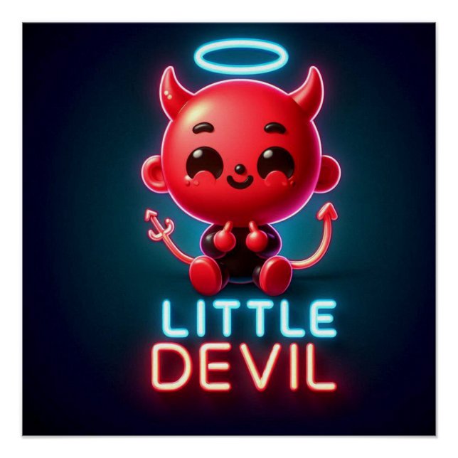 Little Red Devil Halloween Poster (Front)