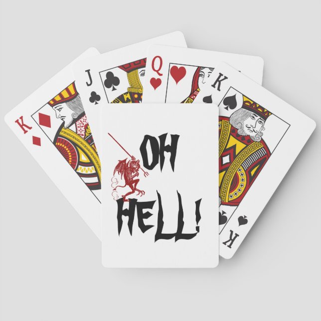 Little Red Devil Oh Hell! Game Gift Playing Cards (Back)