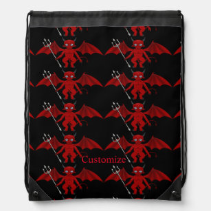 Little Red Devil Thunder_Cove Drawstring Bag