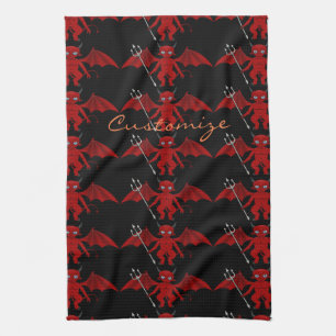 Little Red Devil Thunder_Cove Tea Towel
