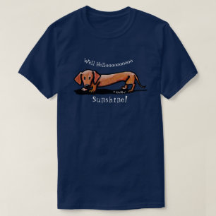Little Red Doxie KiniArt Dark T-Shirt
