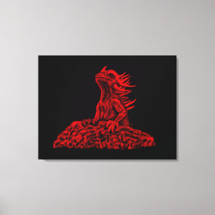 Little red Dragon Canvas Print