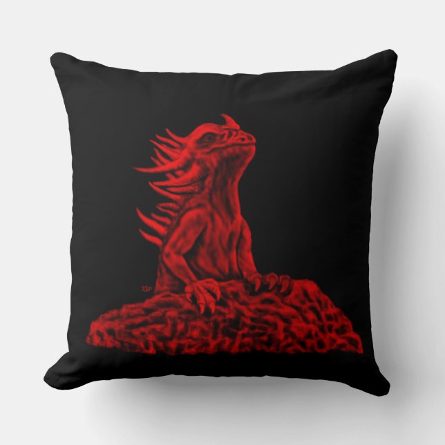 Little red Dragon Cushion (Front)