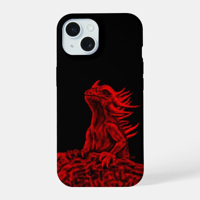 Little red Dragon iPhone 15 Case (Back)