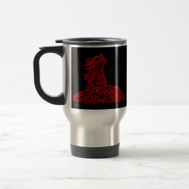 Little red Dragon Travel Mug (Left)