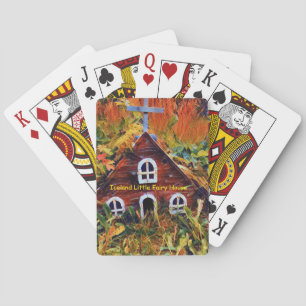 Little Red Fairy House Playing Cards