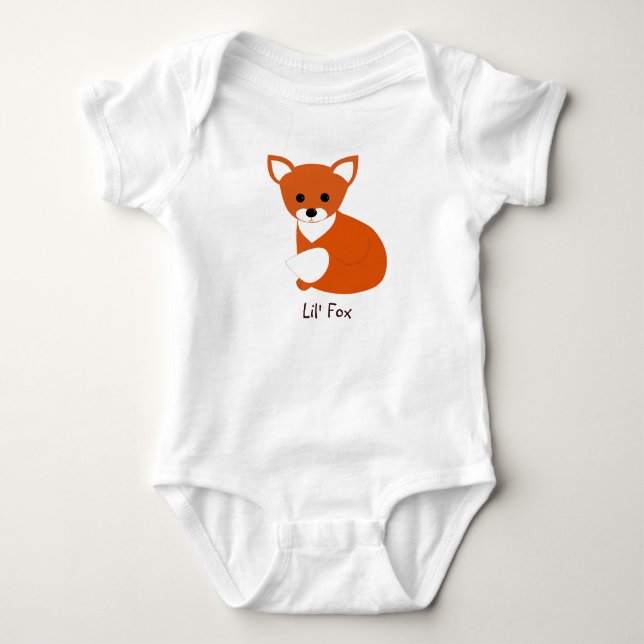 Little Red Fox Baby Bodysuit (Front)