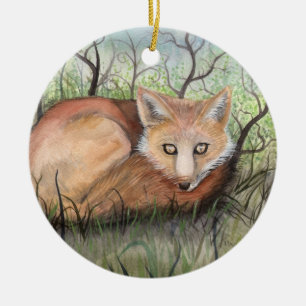 Little Red Fox Christmas Ornament