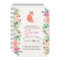 Little Red Fox Floral Baby Shower invitation