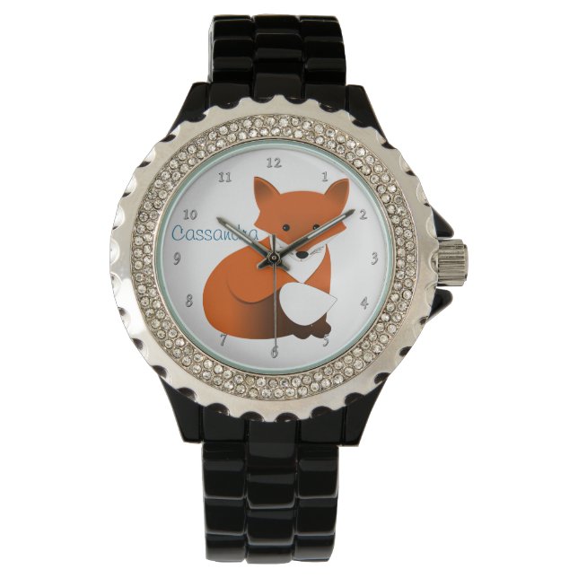 Little Red Fox Personalised Watch (Front)