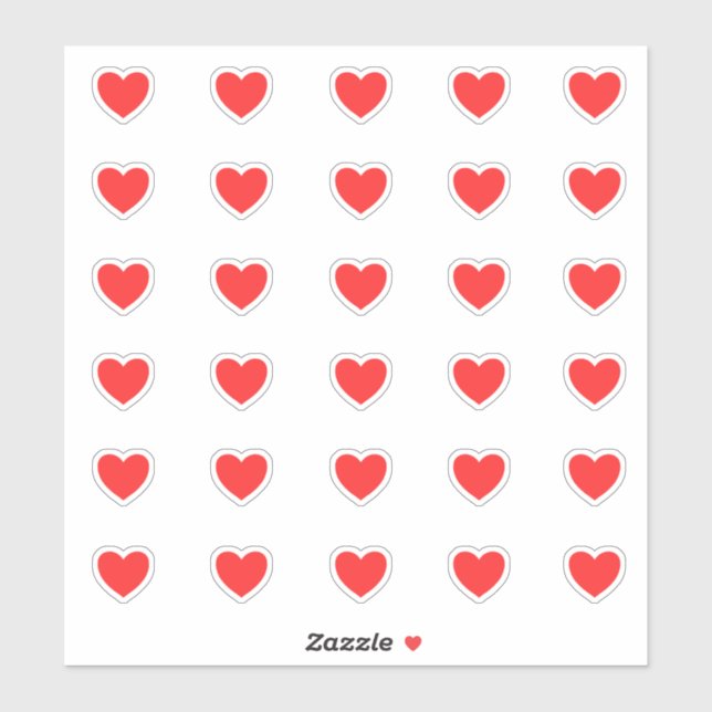 Little Red Hearts pattern 2 (Sheet)