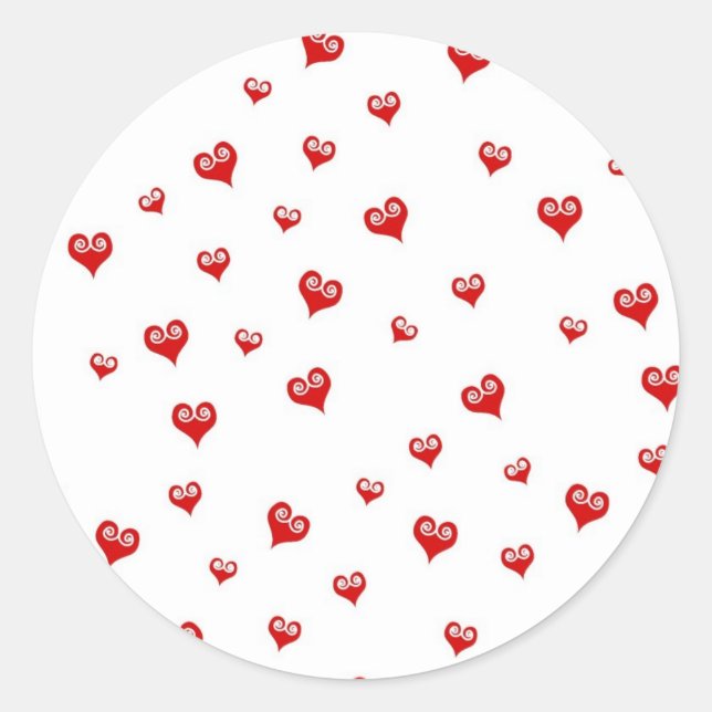Little Red Hearts Stickers (Front)