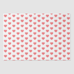 Little Red Hearts Tissue Paper