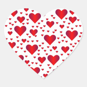 Little Red Hearts Valentine Sticker
