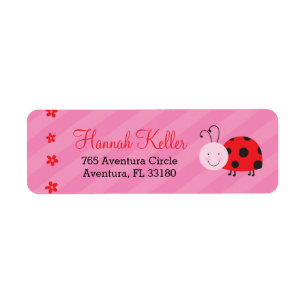 Little Red Ladybug Personalised Address Labels