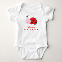 Little Red Ladybug Personalised Infant Creeper