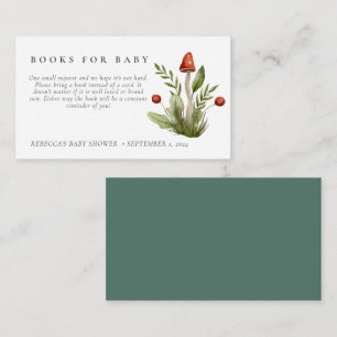 Little Red mushroom Diaper Raffle Enclosure Card