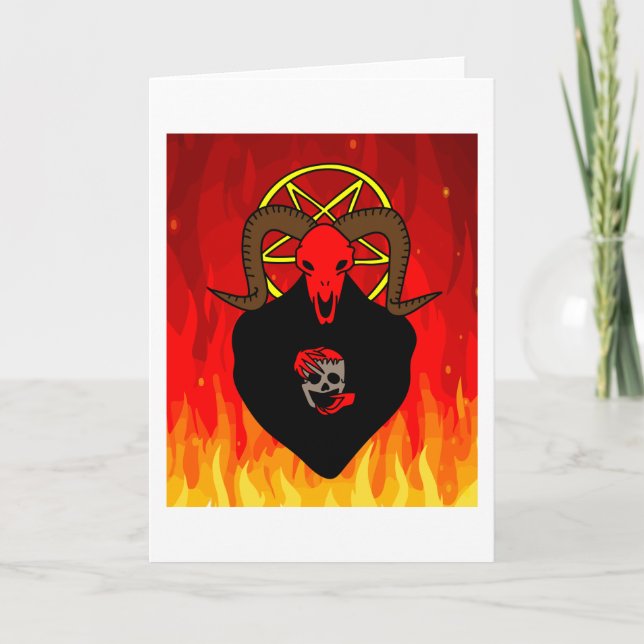 Little Red Naughty Devil Card (Front)