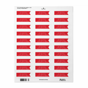 Little Red Ribbon Return Address Holiday Envelope