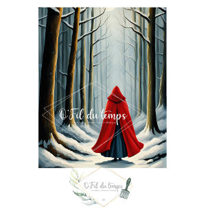 Little red ridding hood Winter Walk Decoupage Tissue Paper