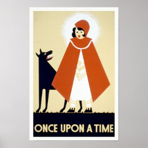 Little Red Riding Hood, 1936. Vintage Art Poster
