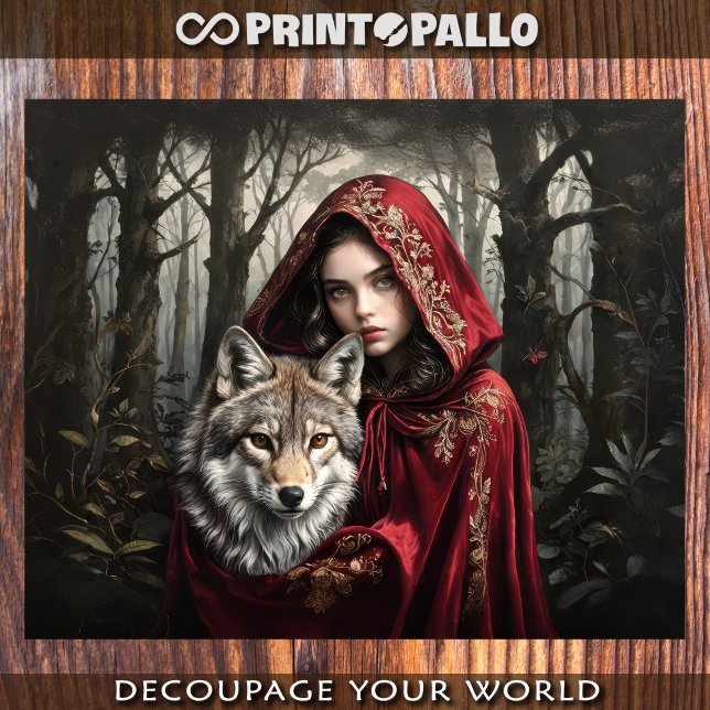 Little Red Riding Hood - 3 Decoupage Wrapping Paper Sheet (Creator Uploaded)