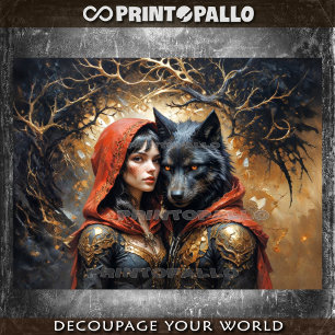 Little red riding hood: a princess and a king  tissue paper