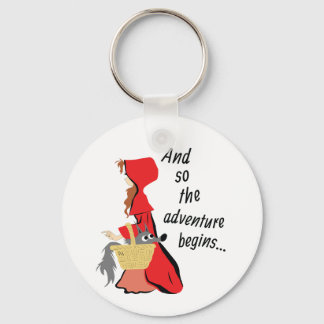 Little Red Riding Hood and Her Wolf Pup Key Ring