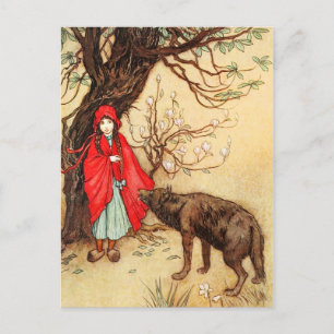 Little Red Riding Hood and the Big Bad Wolf Postcard