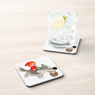 Little Red Riding Hood and The Wolf Coasters Set