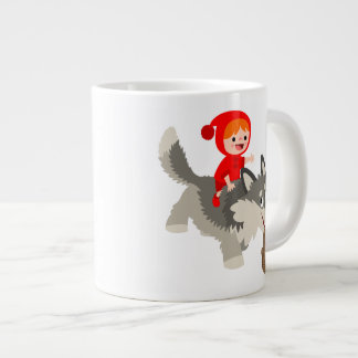 Little Red Riding Hood and The Wolf Jumbo Mug