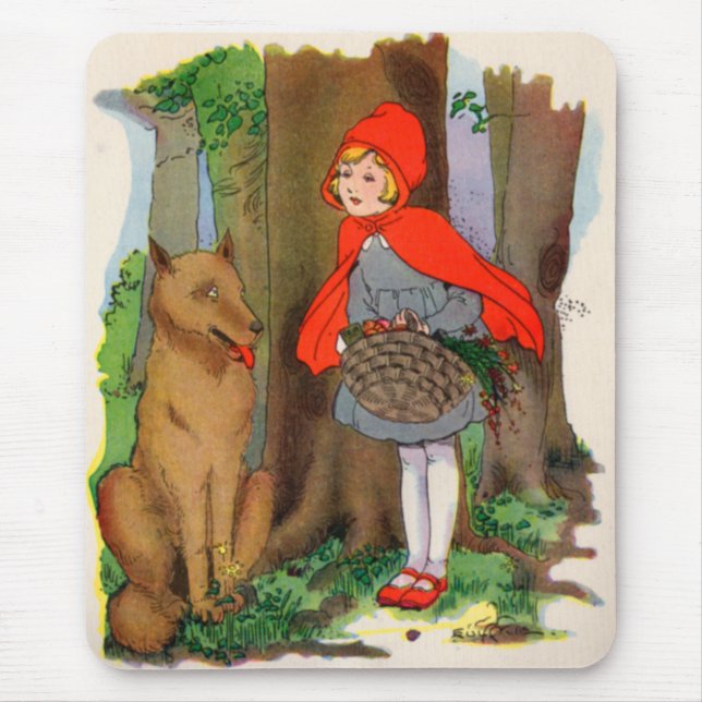 Little Red Riding Hood and the Wolf Mouse Mat (Front)